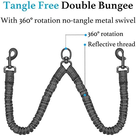 iYoShop Double Dog Leash, 360° Swivel, No Tangle, 8-35 lbs - Image 5