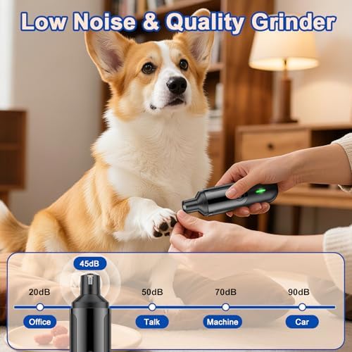 Dog Nail Grinder, Quiet and Low-Vibration Dog Nail Trimmers - Image 4
