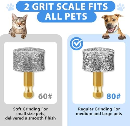 Dog Nail Grinder Wheels Heads Bits, Diamond Grinding Heads Compatible - Image 3