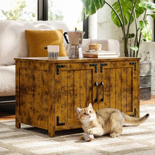 IRONCK 31.5 in Wooden Cat Litter Box Enclosure - Image 2