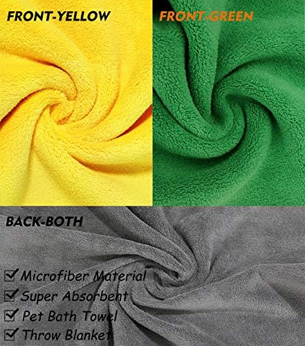2 Pack Dog Towels Super Absorbent Pet Bath Towel Microfiber Dog Drying Towel - Image 6