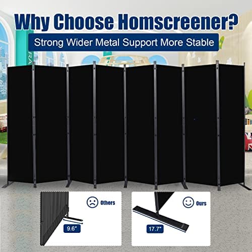Room Divider 8 Panel-176''Wide, 6FT Room Dividers and Folding Privacy Screen - Image 3