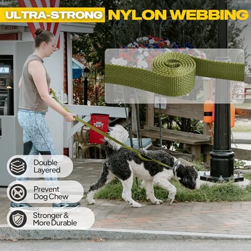Fida 10 FT Heavy Duty Dog Leash, Dual Padded Handles - Image 3