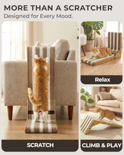 L-Shaped Cat Scratcher, 23.7-Inch 3-in-1 - Image 3