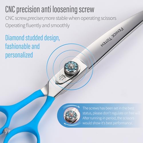 Professional Pet Grooming Curved Scissors, JP440C Alloy Steel, Sharp and Durable - Image 5