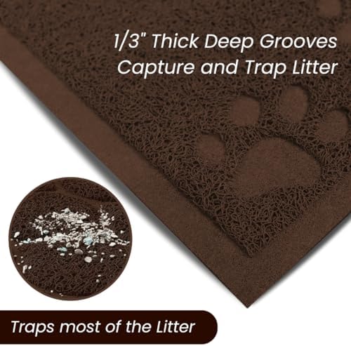 Andalus Medium Cat Litter Mat, Non-Slip & Easy to Clean Cat Litter Box Mat - Image 4