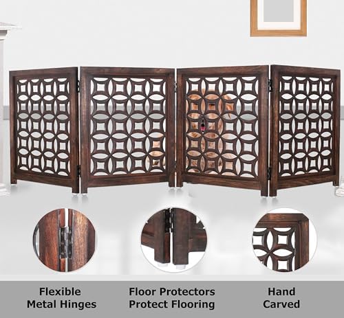 Wooden Foldable Pet Dog Gate - Image 5