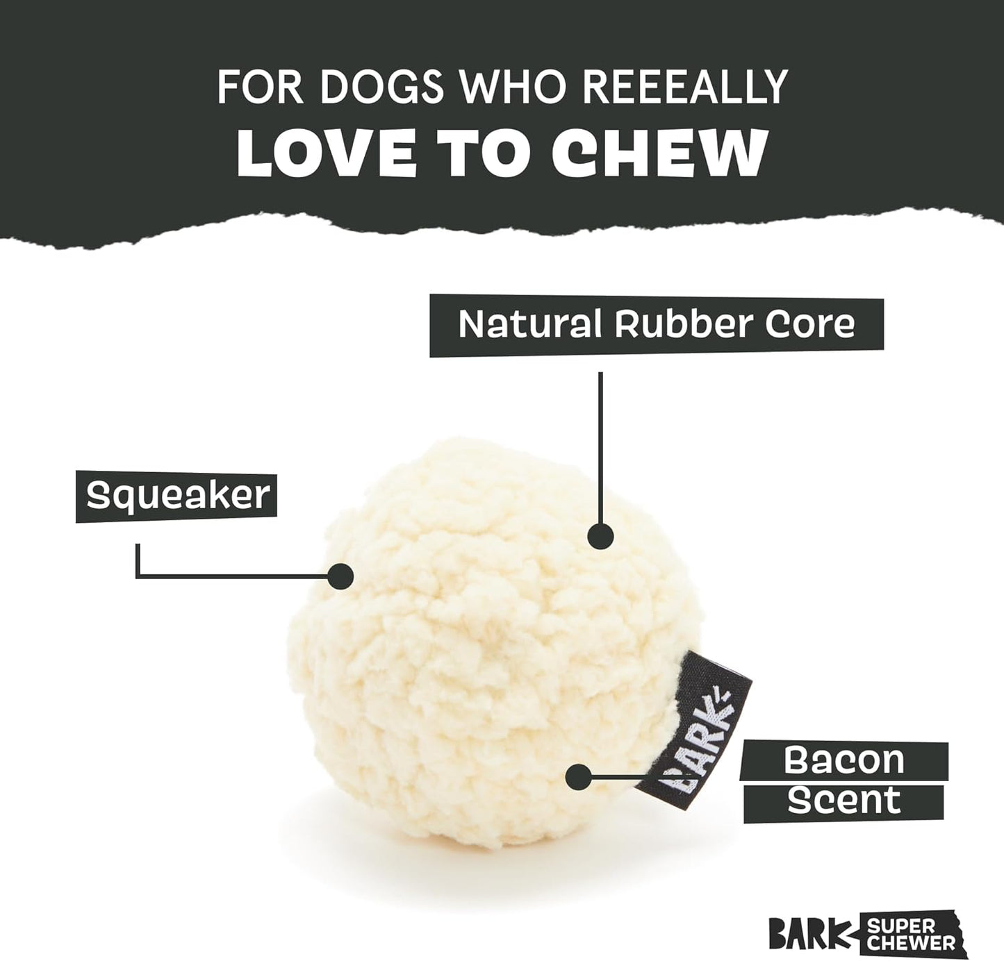 Barkbox Super Chewer Tough Dog Chew Toys for Aggressive Chewers, Plush 2 Toys in 1 (Potato - Small)