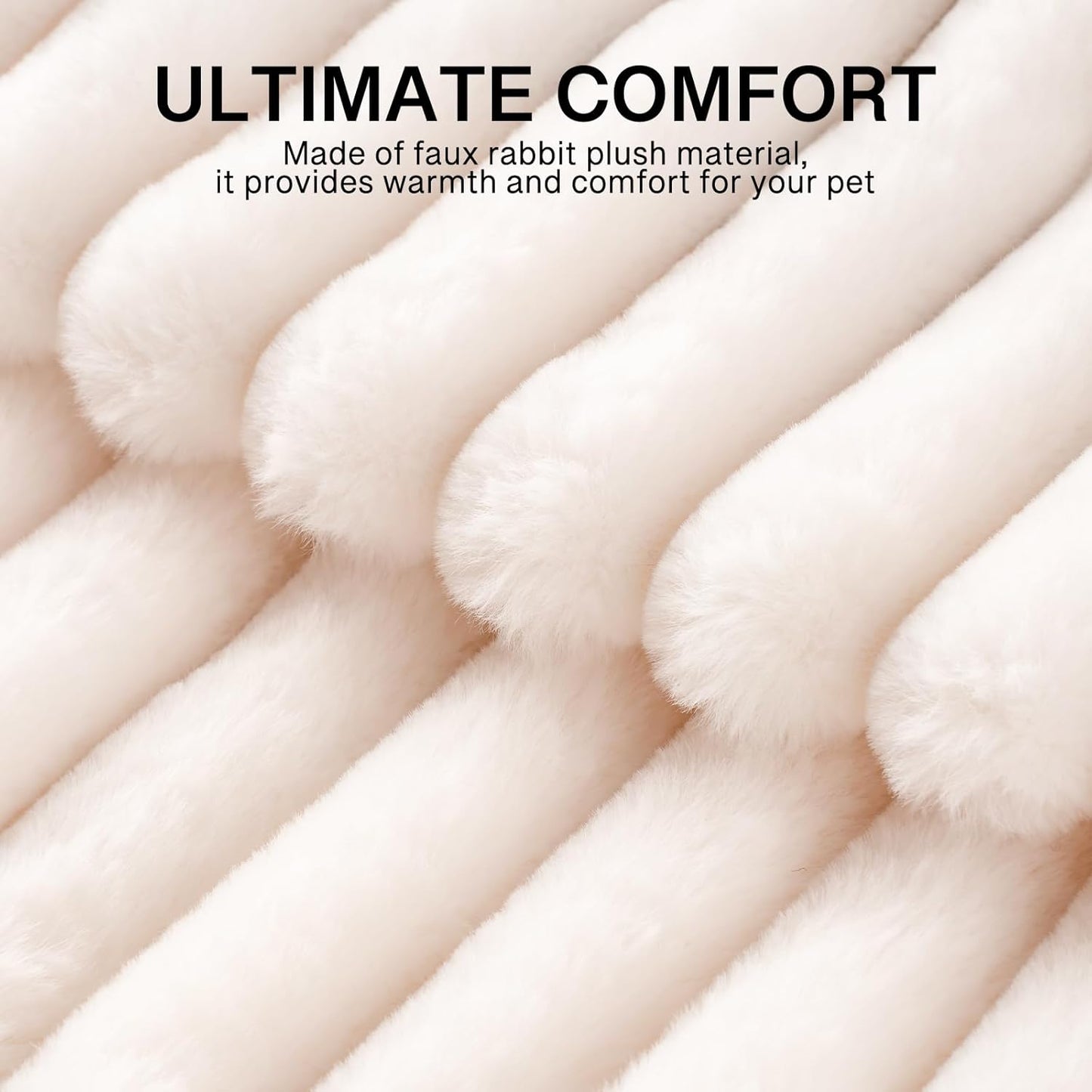 MEWOOFUN Washable Small Dog Bed, Cat Beds for Indoor Cats with Anti-Slip Bottom, Round Pet Bed for Puppy and Kitten (Beige, 24"x24"x9")