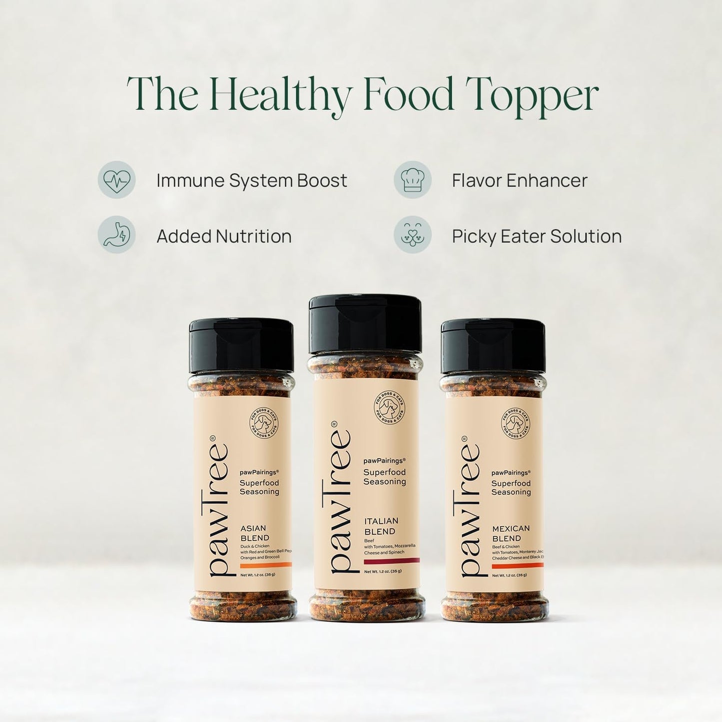 pawTree Healthy Food Toppers for Dogs & Cats - Appetite Booster with Freeze-Dried Proteins. Delicious Pet Food Seasonings and Flavor Enhancer for Picky Eaters & Appetite Stimulation
