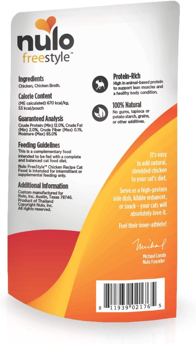 Nulo Freestyle Cat & Kitten Wet Cat Food Pouch, Premium All Natural Grain-Free Soft Cat Food Topper with Amino Acids for Heart Health and High Animal-Based Protein
