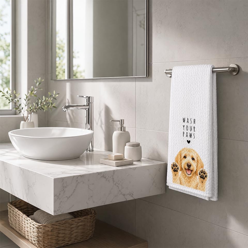 Goldendoodle Kitchen Towel, Hand Towel - Image 4