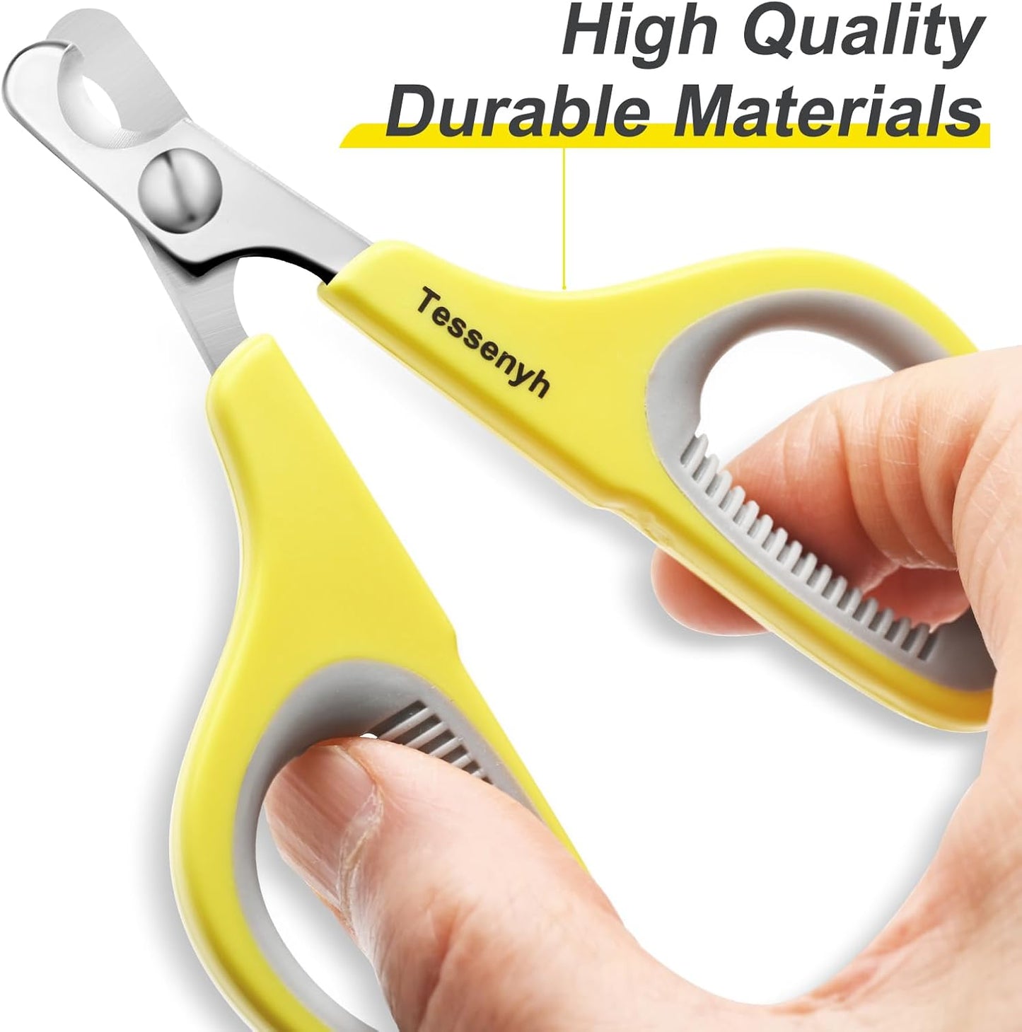 Professional Cat Nail Clipper, Stainless Steel Cat Nail Trimmer for Small Animals, with Sharp Blade and Anti-Slip Handles for Safe and Effective Grooming