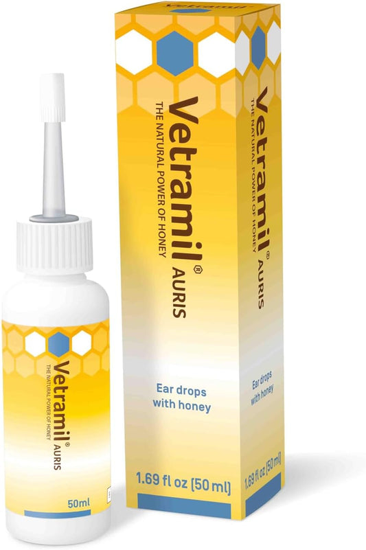 Vetramil® Auris – Natural Ear Care for Dogs & Cats – Soothes Irritation and Supports Healthy Ears – Medical-Grade Honey with Essential Oils – Non-Sticky – 1.69 oz (50 ml)