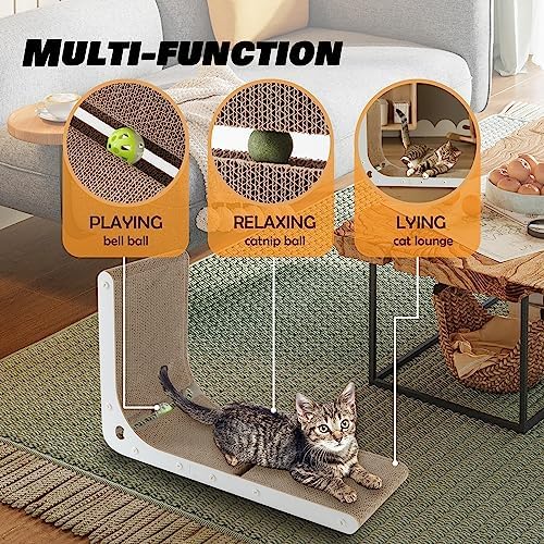 SMARTBEAN Cardboard Cat Scratcher, Vertical Cat Scratching Board, 23.6 Inch - Image 3
