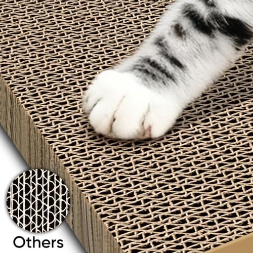 Cat Scratcher 4-Pack Refills, Large Cardboard Pads - Image 6