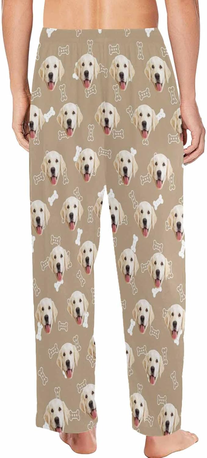 MyPupSocks Customized Face Pajamas Pants Photo Pajama Bottoms for Men S-XXL