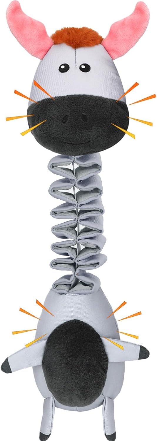 Squeaky Plush Dog Toys for Puppy Toys, Interactive Tug of War Dog Pull Toys, Stuffed Dog Pet Toys for Teething Puppy, Indoor and Outdoor Play for Small Medium Dogs and Large Dogs