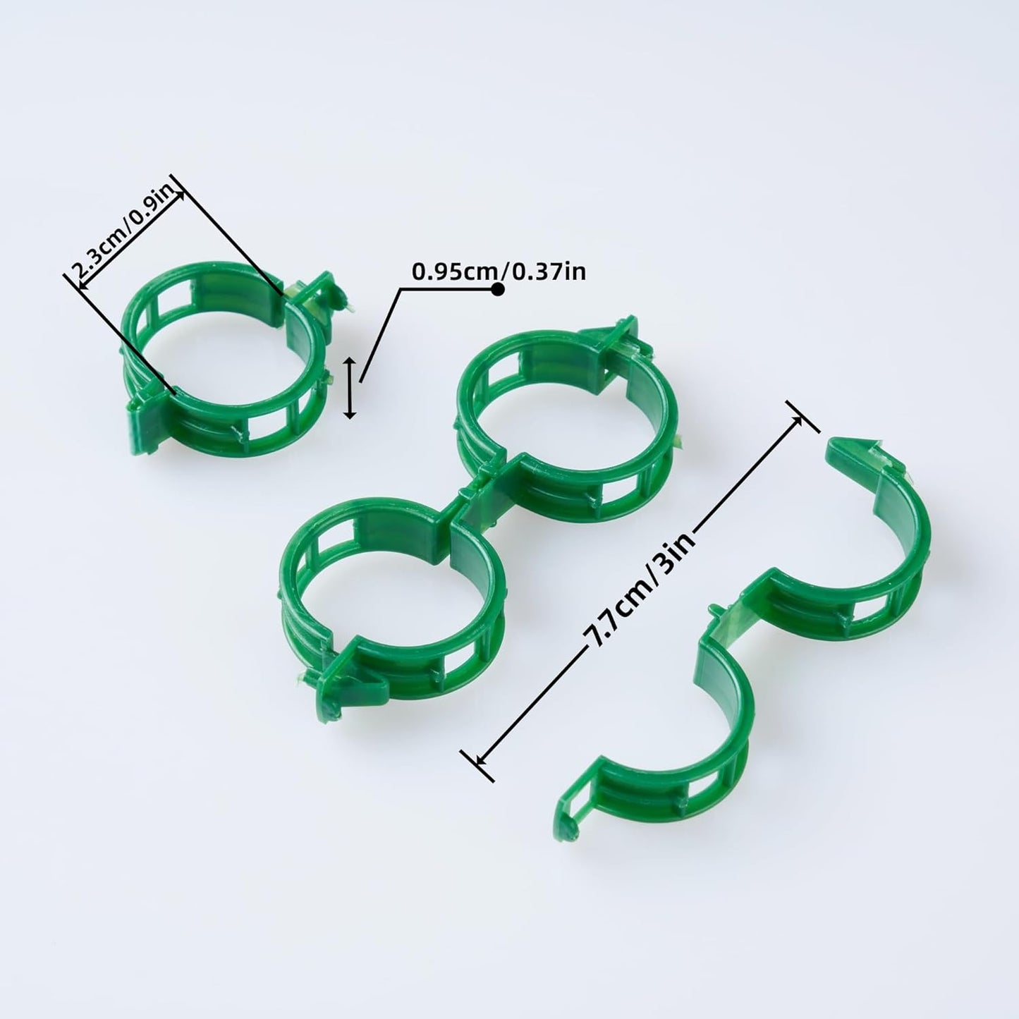 200 Pcs Plant Support Clips,Plastic Clips for Securing Plants,Tomato Vine Clips,Plant Fixing Clips,Garden Clips for Climbing Plants,Grape and Vine Vegetables (200, Green)