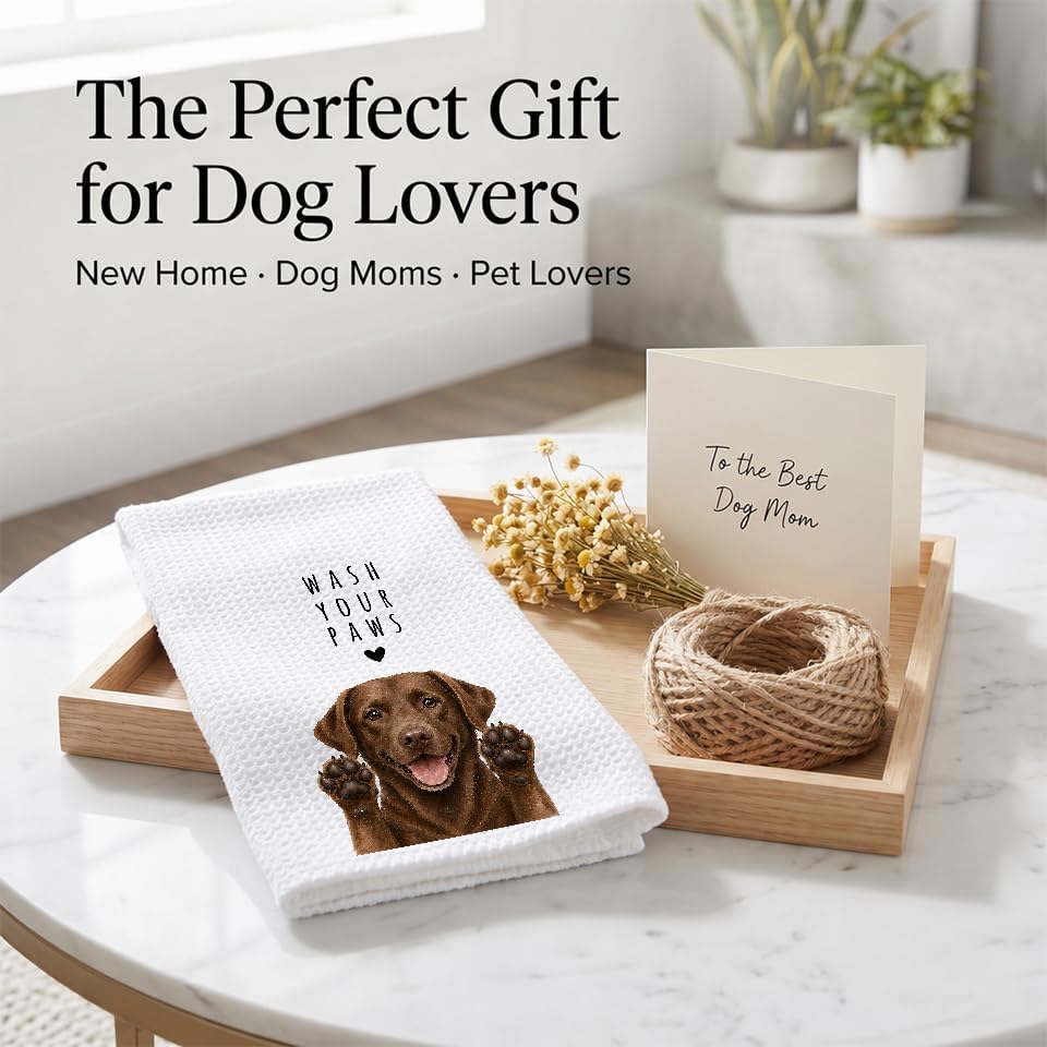 Labrador Kitchen Towel, Hand Towel, Chocolate Lab Gifts - Image 5