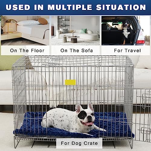 Exsnugy Washable Dog Bed Mat Medium Size Fluffy Pet Crate Pad 30x19 - Image 5