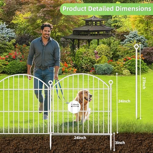 Decorative Garden Fence, 24in x 20ft No Dig Fence - Image 2