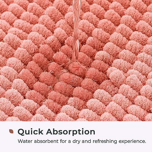FRESHMINT Chenille Bathroom Rugs Mat 32”x20”, Non-Slip Bath Mat - Image 4