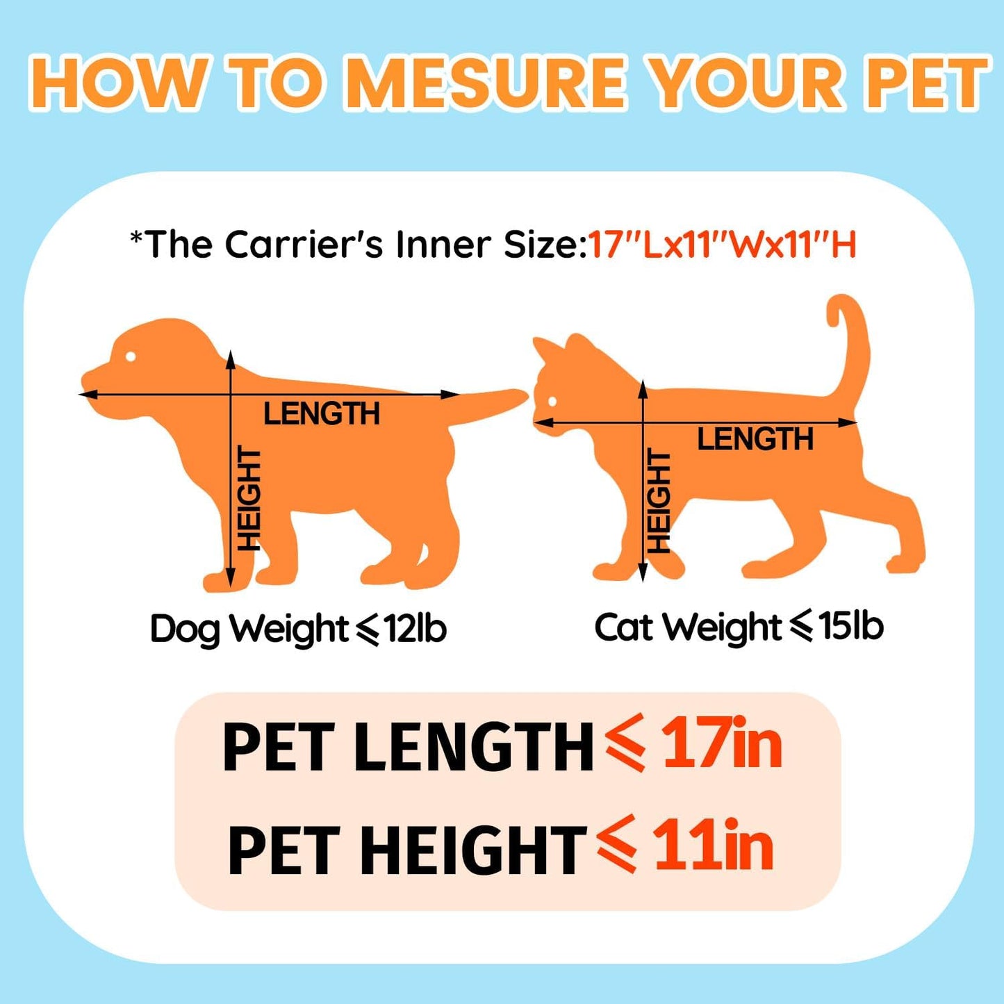 Petskd Top and Side Expandable Pet Carrier 19x13x9 Inches Southwest Allegiant Airlines Approved, Soft-Sided Carrier for Small Dog Under 12 lbs and Large Cat Under 15 lbs(Black)