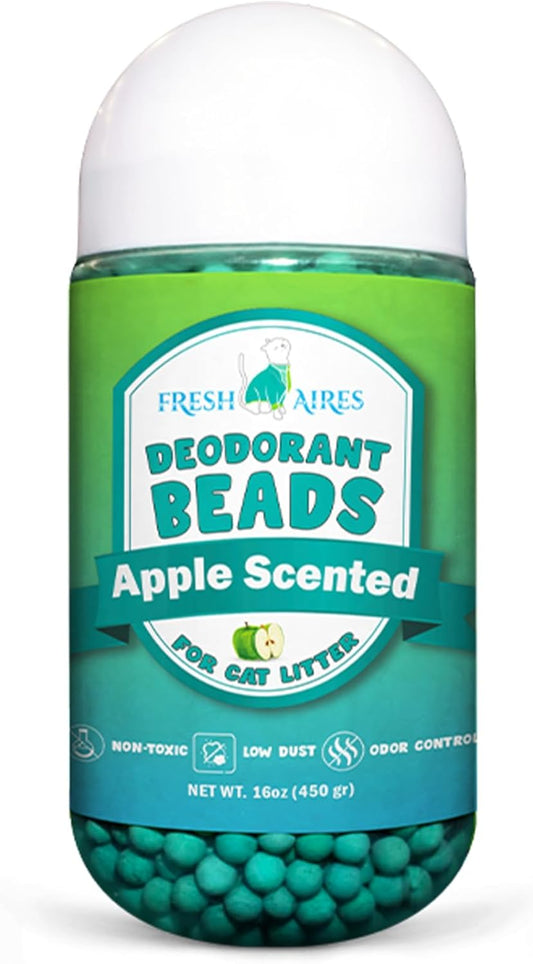 Deodorant Beads - Area Deodorizer for Cat Litter Boxes, Low-Dust, Non-Toxic, Superior Odor Control, Pet-Safe, Cleaner Air