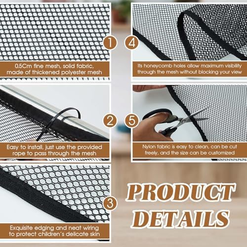 Hosuly Banister Guard Balcony Netting, 18 x 3 ft, 1 Set - Image 4