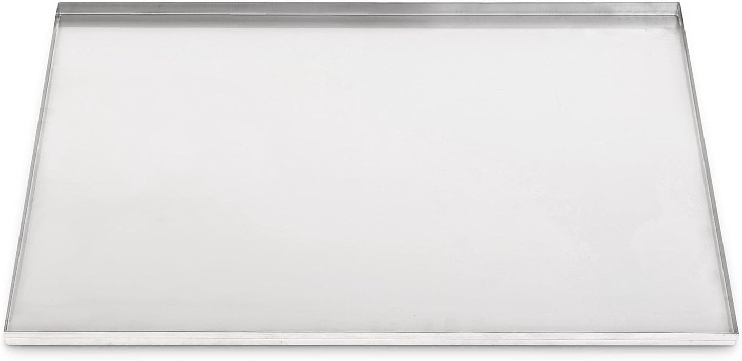 34.5" x 23.5" Metal Replacement Dog Crate Pan Chew Proof Crack Proof Pet Kennel Tray Central Dog Training Crate Pan Pet Supplies, Stainless Steel, 1" H