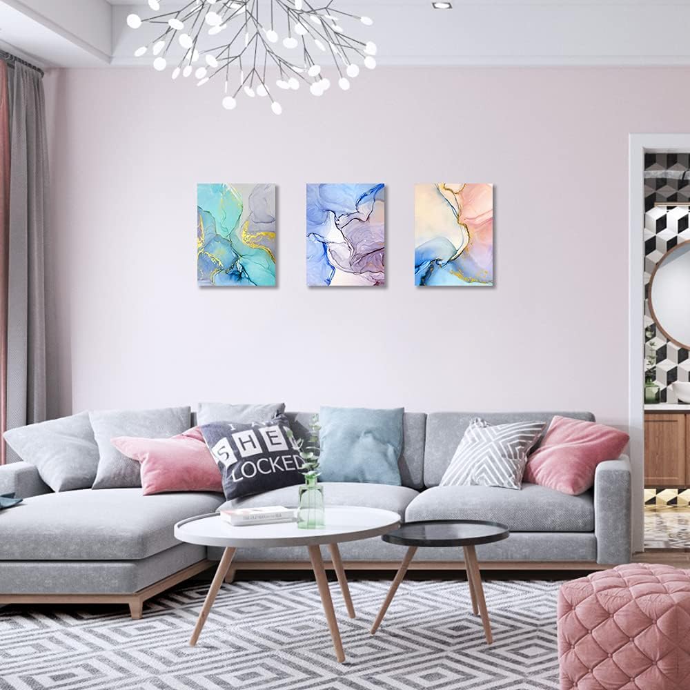 Abstract Wall Decor For Living Room Large Size Canvas Wall Art Paintings For Bedroom Colorful Color Abstract Wall Artworks Pictures For Office Decor Bathroom Home Decorations Art 3 Piece 20x28