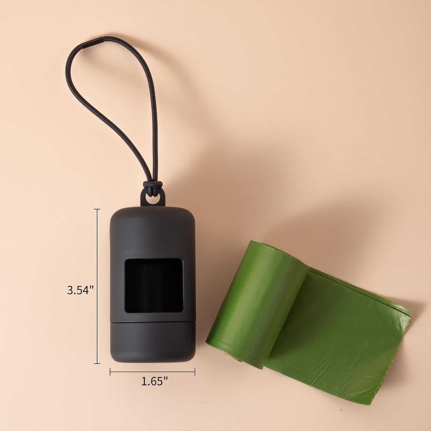 SLSON 3Pack Dog Poop Bag Holder for Leash Lightweight Pet Waste Bag Dispenser with Leash Attachment Portable Plastic Doggie Poop Bag Dispensers,Blue Green Black