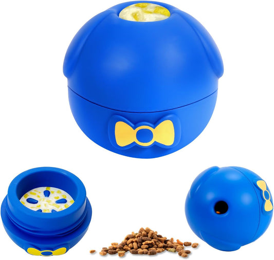 Yipetor Interactive Treat Dispensing Dog Toy, Large 3IN1 Dog Enrichment Toy, Tough Rubber Chew Ball Dog Treat Frozen Puzzle Toys for Large Medium Breeds - Keep Them Busy/Anxiety Relief/Feeding Slow