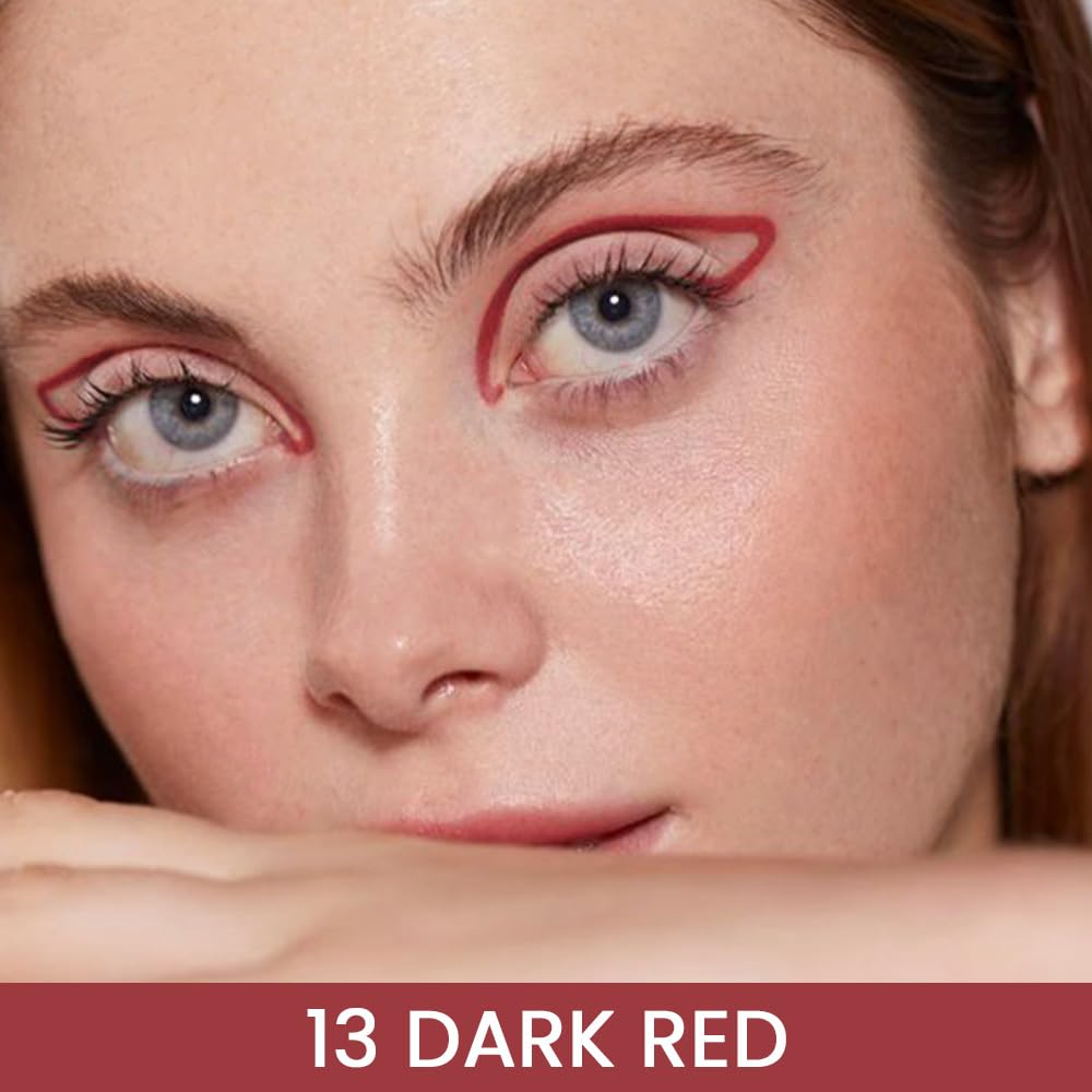 evpct 1Pcs Dark Red Gel Eyeliner Pencil Eye Black Face Paint Stick Makeup Set Waterproof Matte Cream Crayon Eyeliner Pencil Set Cat Eye Liners Eyeshadow Guide delineador de ojos contra el agua