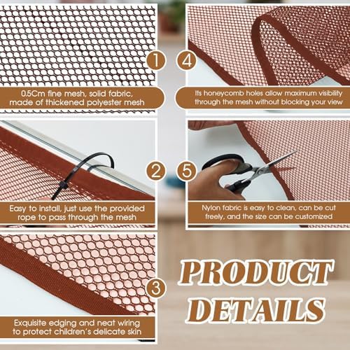Hosuly Banister Guard Balcony Netting, 15 x 3 ft, 1 Set - Image 4
