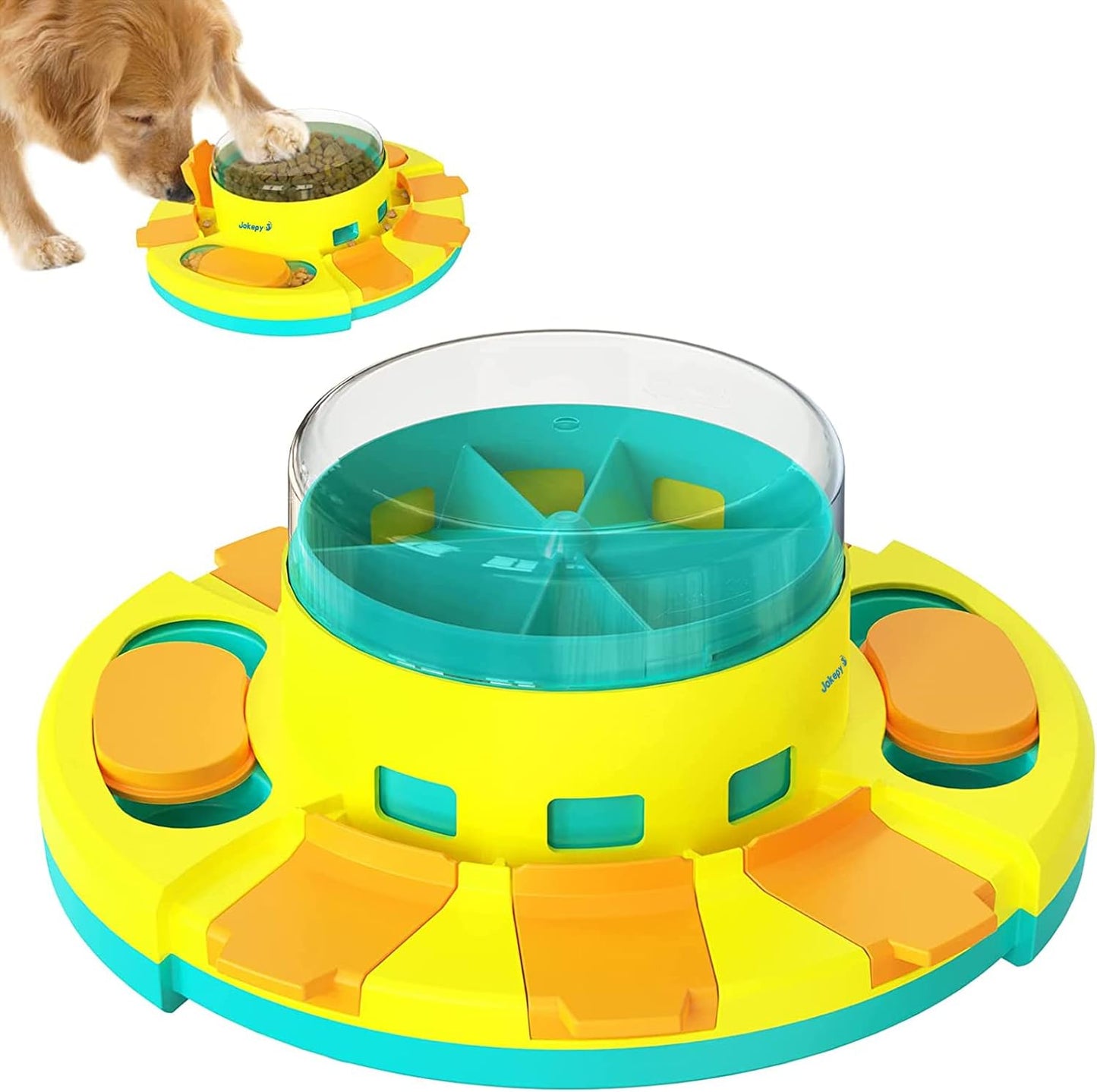 Dog Puzzle Toys for Dog Boredom and Mentally Stimulating, Interactive Slow Food Feeder Dispenser, Professional Level 2 in 1 for Large/Medium/Small Dog