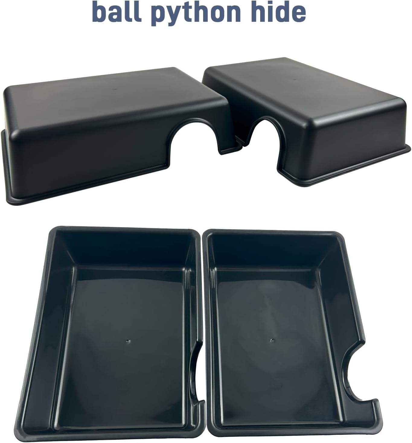 Large Humid Hideout Cave for Reptiles, Snake Hide for Ball Pythons, Gecko Hide, Leopard Geckos, Bearded Dragons,Compact Terrarium Decor with Easy-Clean Design (9.5"x6.7"x2.2")