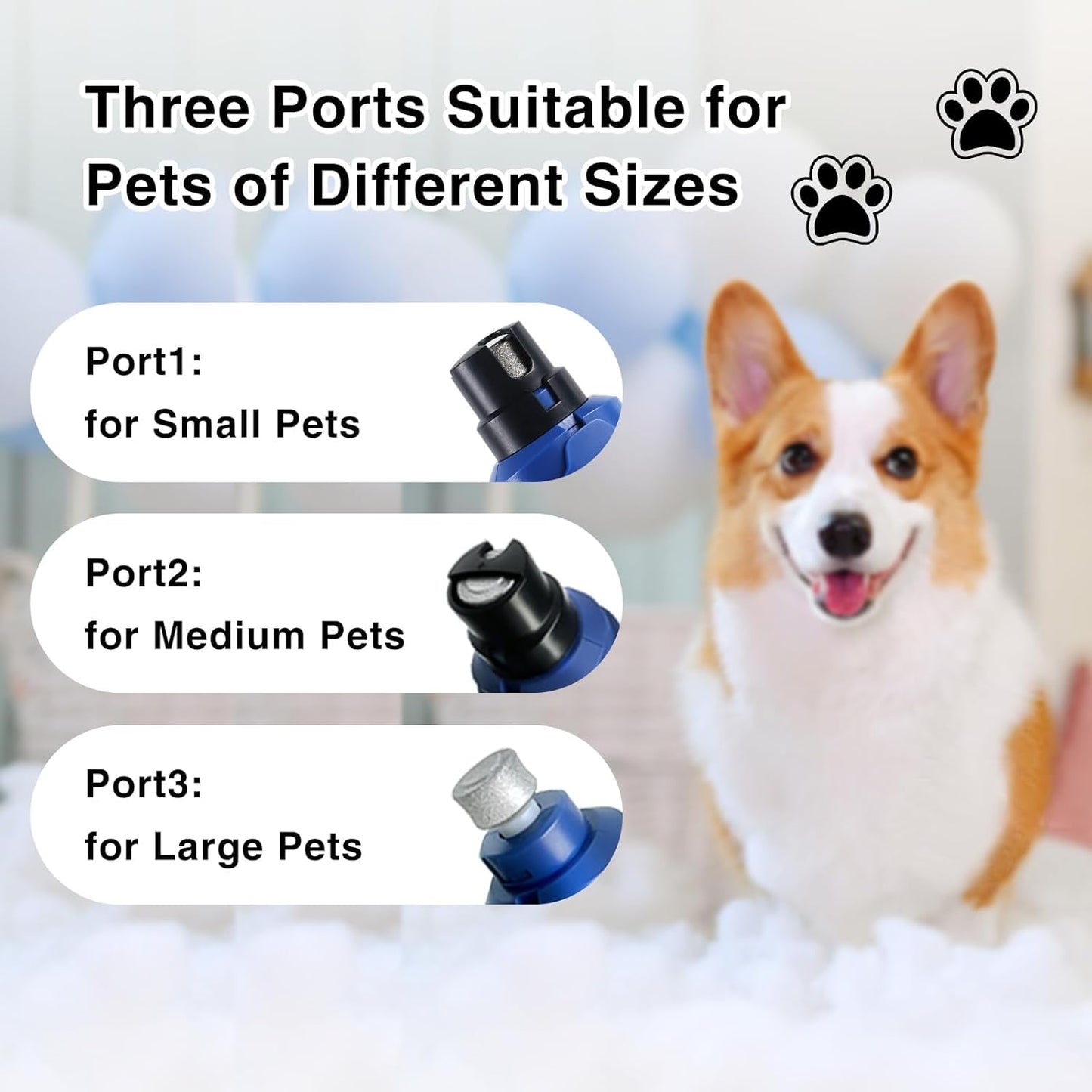 Dog Nail Grinder Quiet: Silent Grind Pro Dog Nail Trimmers - Cat Nail Clippers for Indoor Cats - Dog Nail Trimmers for Large Medium Small Dogs and Cats