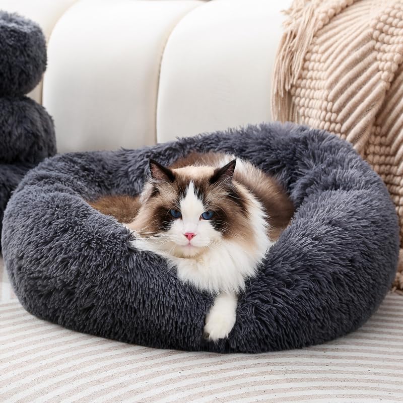 Donut Small Dog Bed, Calming Cat Beds - Image 2