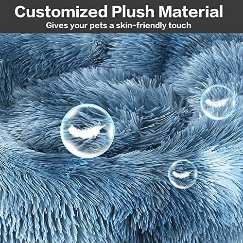 NOYAL Donut Dog Bed for Small Medium Pets, Plush Calming Faux Fur - Image 3