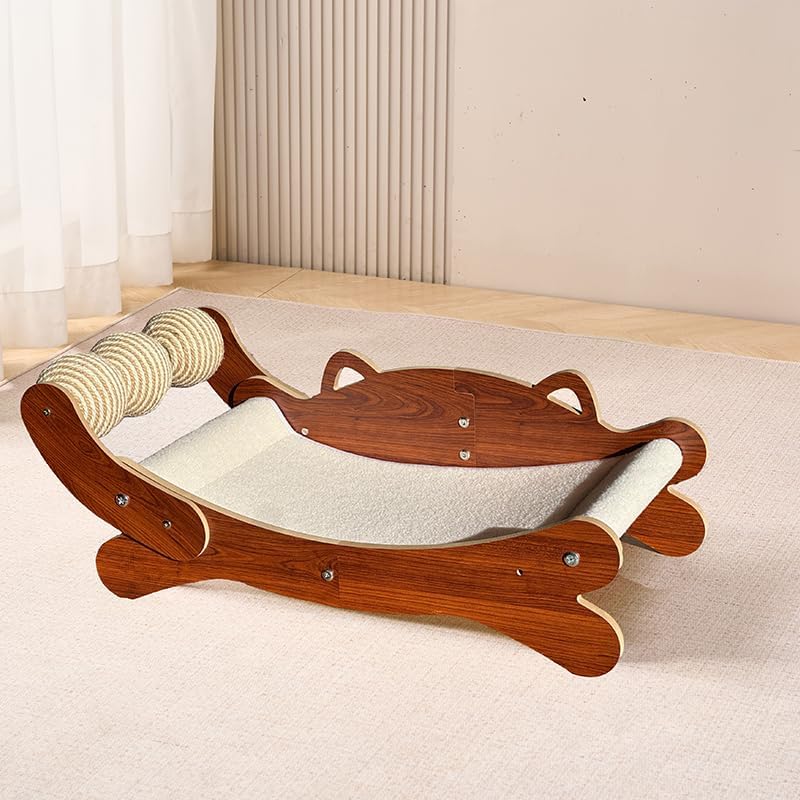 Cat Scratch Pad with Replacement Scratching Felt, Large Cat Scratcher Bed by Funacay