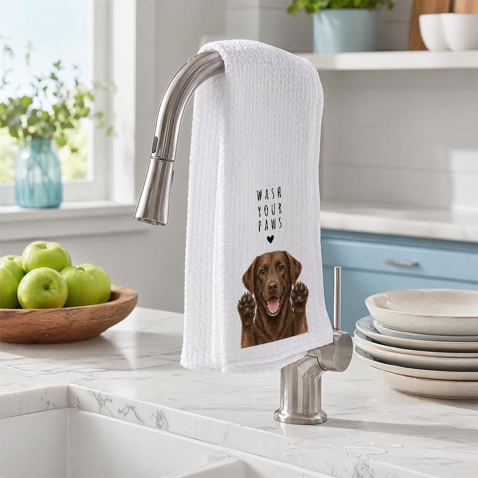 Labrador Kitchen Towel, Hand Towel, Chocolate Lab Gifts - Image 2