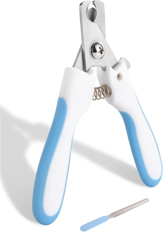 AIXINPET Dog & Cat Nail Clippers and Trimmers - with Free Nail File, Protective Guard to Avoid Over Cutting, Extra Sharp Blade - Suitable for Small to Large Dogs, Puppies, Birds and Rabbits (Large)