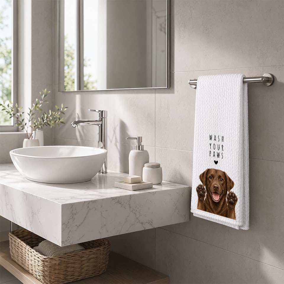 Labrador Kitchen Towel, Hand Towel, Chocolate Lab Gifts - Image 4