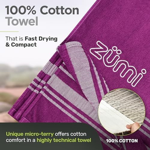 Zumi 100% Cotton Quick Dry Large Travel Towel - Image 3
