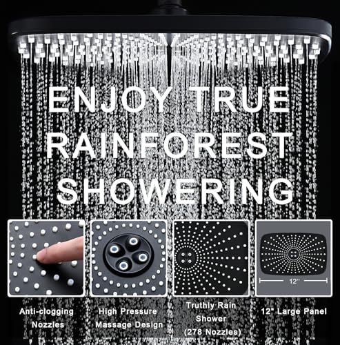 Rain Shower Head with Handheld Showerhead - Image 5
