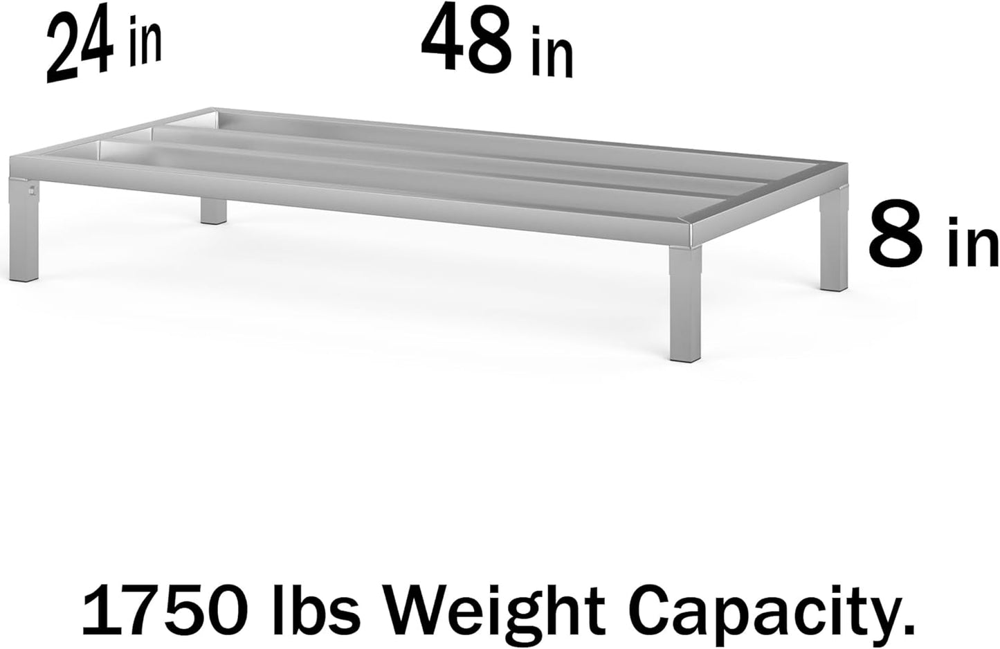 24 in X 48 in. Aquarium Stand | Industrial Style Aluminum Fish Tank Base with Open Frame Design