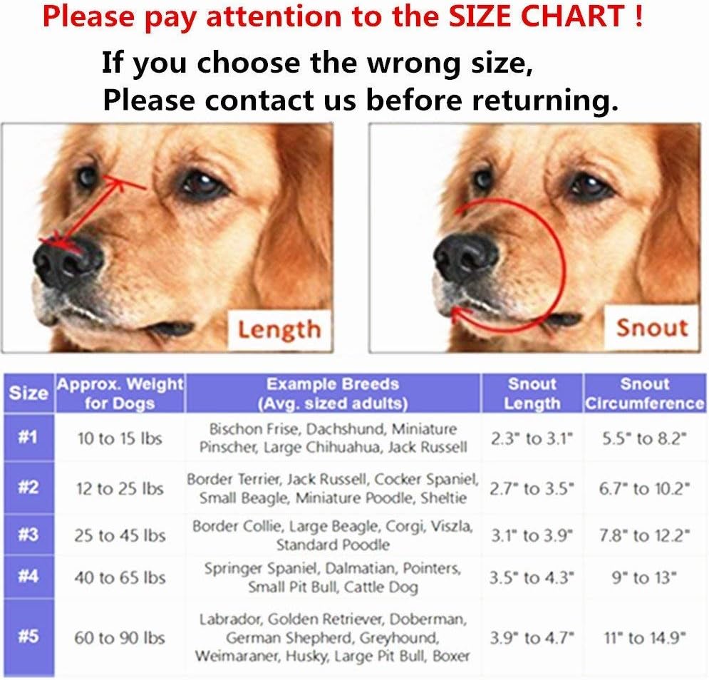 Basket Dog Muzzles-Soft Adjustable Breathable Mask Anti Biting Chewing Barking Training Dog Muzzle for Small Medium Large Dogs (Black, 4: Snout 9-13")