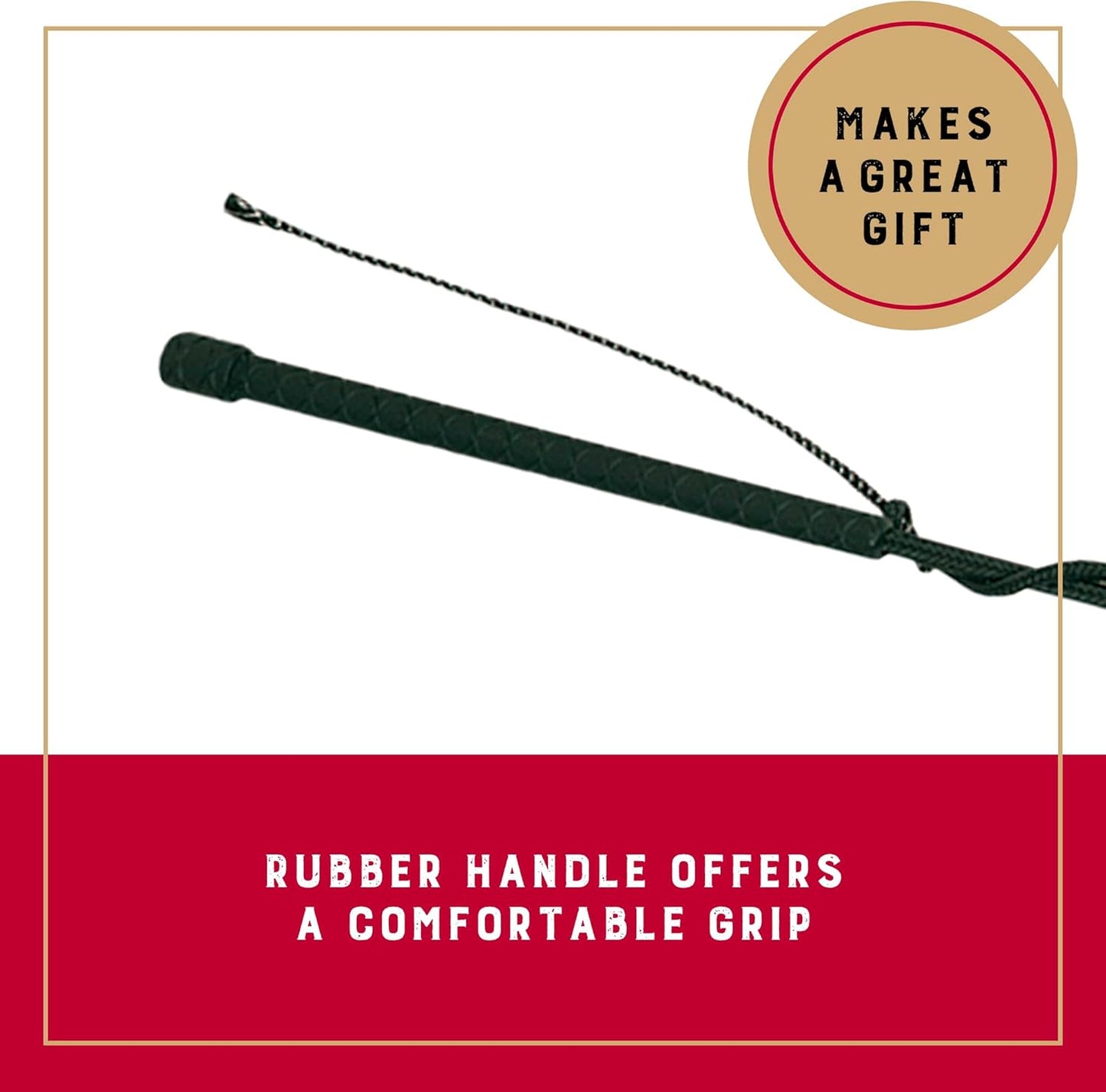 Weaver EquineWeaver Leather Stock Whip with Rubber Handle and 10" Popper, Green/White